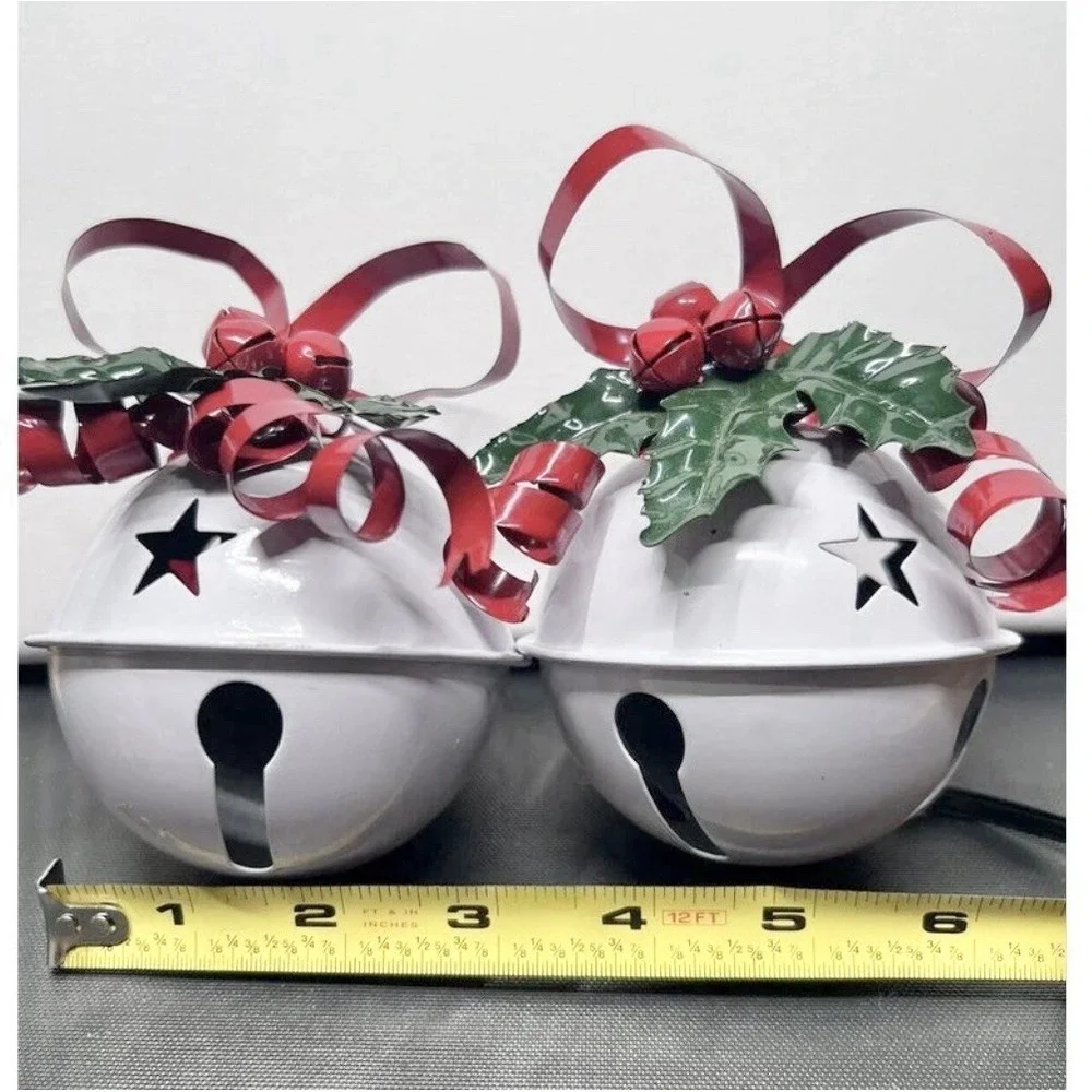 Vintage Metal Jingle Bell Christmas Ornaments Lot Dept 56 Midwest‎ Applause